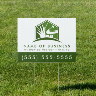 Lawn Care Logo Modern Professional Landscaping Sign