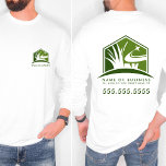 Lawn Care Logo Professional Landscaping Business T-Shirt<br><div class="desc">Showcase your expertise with our Lawn Care Logo Professional Landscaping Business T-Shirt, designed for lawn care, landscaping, and yard work professionals. Featuring a customizable modern black and gray logo, this T-shirt combines style with functionality to give your team a polished and cohesive look. Perfect for lawn mowing, grass cutting, and...</div>