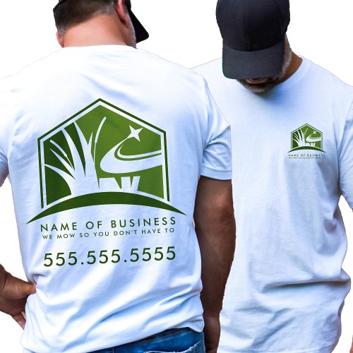 Lawn Care Logo Professional Landscaping Business T_Shirt