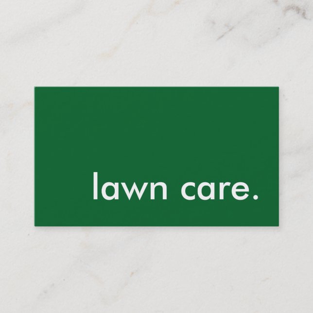 lawn care. loyalty punch card (Front)