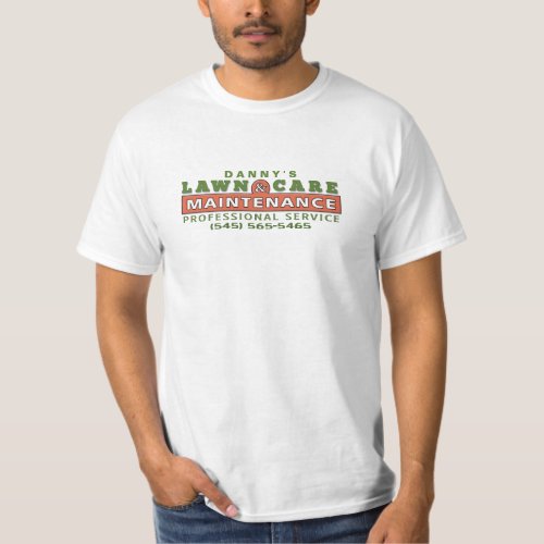 Lawn Care  Maintenance Business Custom White T_Shirt