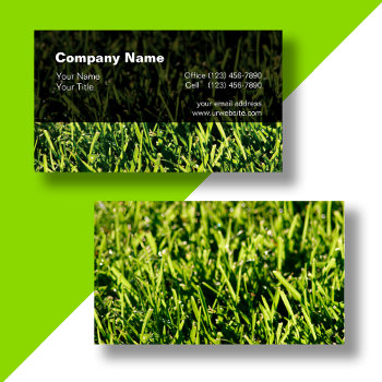 Lawn Care Modern Business Cards by Luckyturtle at Zazzle