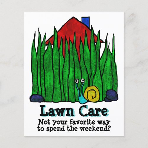 Lawn Care Mow Grass Landscaper Promotional Flyer