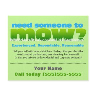 Lawn Care Mow Grass Landscaper SMALL Personalized Flyer