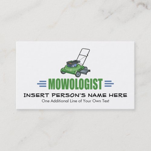 Humorous Lawn Mowing Business Card