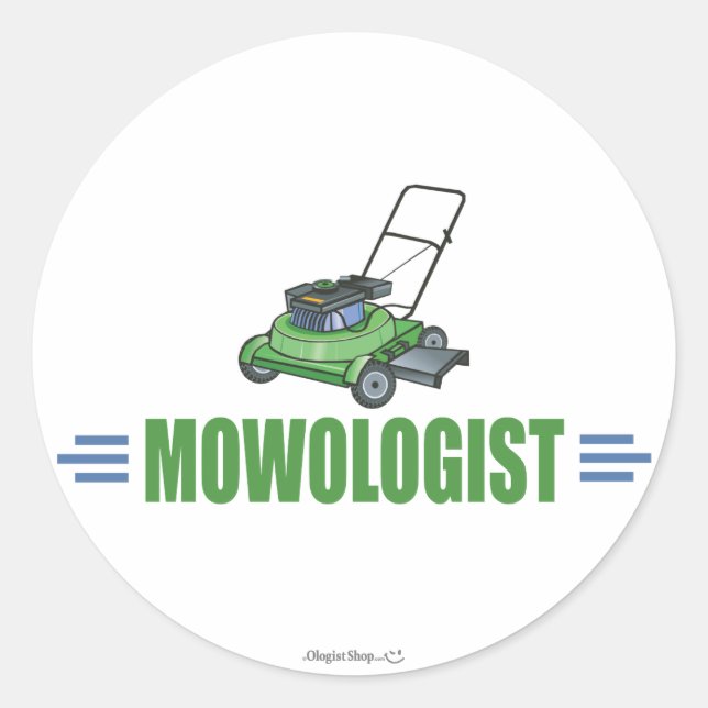 Lawn Care Mowing Grass Lawns Landscaping Yards Classic Round Sticker (Front)