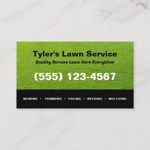Lawn Care Mowing Landscaping Cut Lawn Business Card
