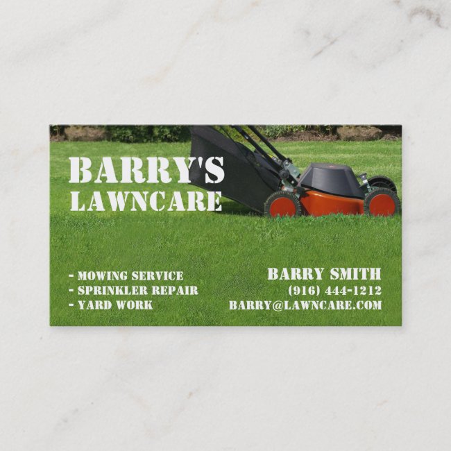 Lawn Care or Landscaping business card
