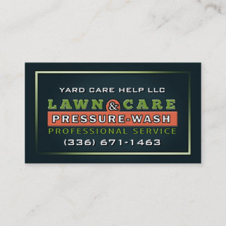 Lawn Care & Pressure Wash Custom Business Card