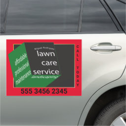 Lawn Care Service Amazing New Geometric Cube Cool Car Magnet | Zazzle