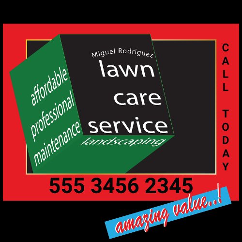 Lawn Care Service Amazing New Geometric Cube Cool  Car Magnet