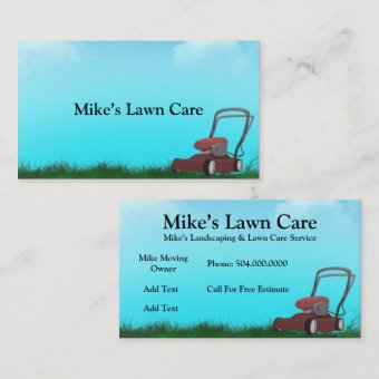 Lawn Care Service and Landscaping Business Card | Zazzle