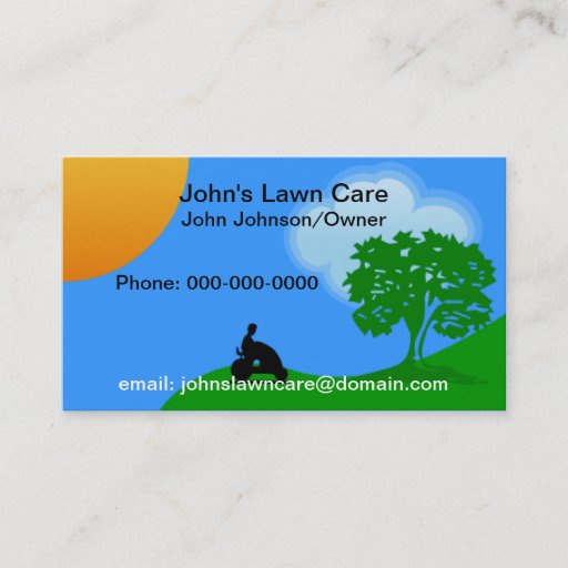 Customizable Lawn Care Service Business Card