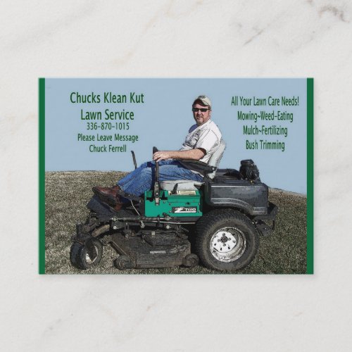 Lawn Care Service Business Card Template