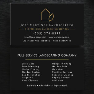 Lawn Care Service Business Card