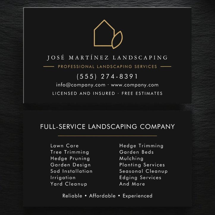 Lawn Care Service Business Card