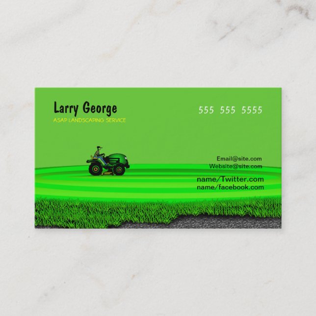 Lawn care Service Business Card (Front)