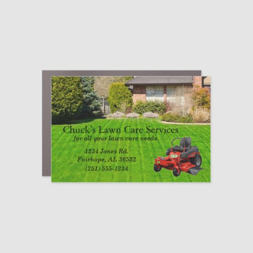 Lawn Care Service Car Magnet