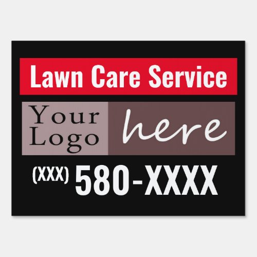 Lawn Care Service Custom Logo Sign