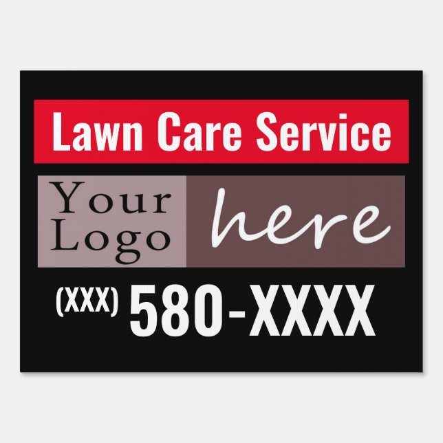 Lawn Care Service Custom Logo Sign (Front)