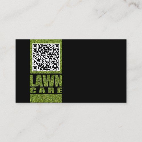 Simple Black Lawn Care Grass Card Business Card Template