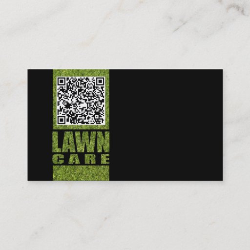 Customizable Simple Black Lawn Care Grass Card Business Card Template