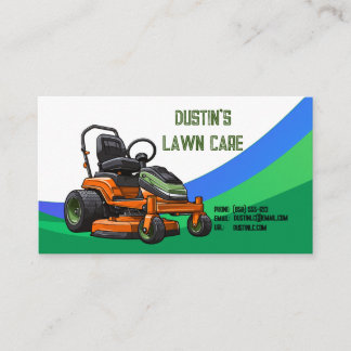 Lawn Care Service Landscaper Business Card