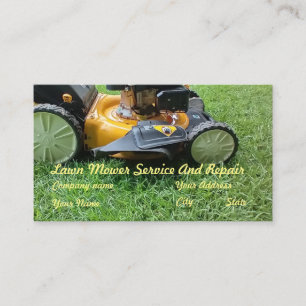 Lawn care service lawn mower repair business card