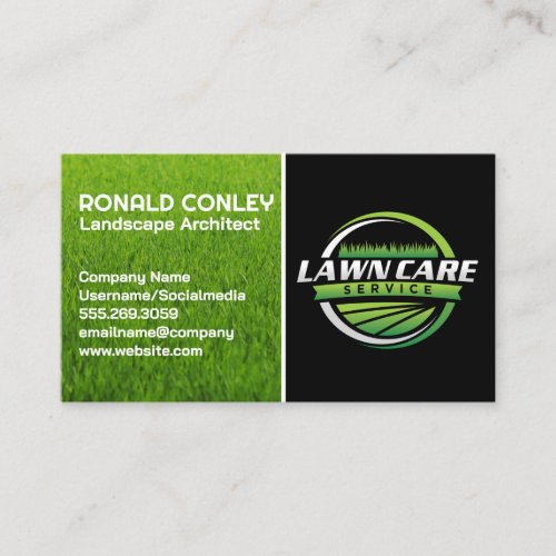 Lawn Care Service Logo  Landscaping Business Card