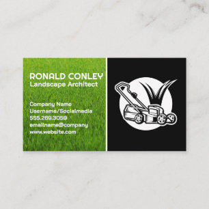 Lawn Care Service Logo   Landscaping   Lawn mower  Business Card