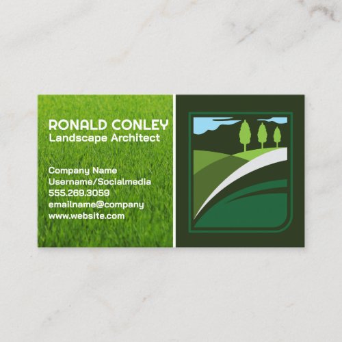 Lawn Care Service Logo  Landscaping Logo Business Card