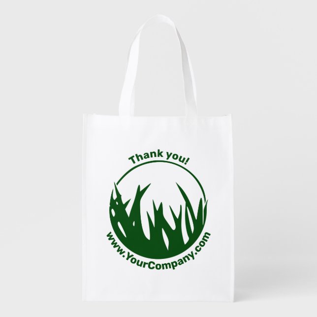 Lawn Care Service Thank you! Promotional Grocery Bag (Front)