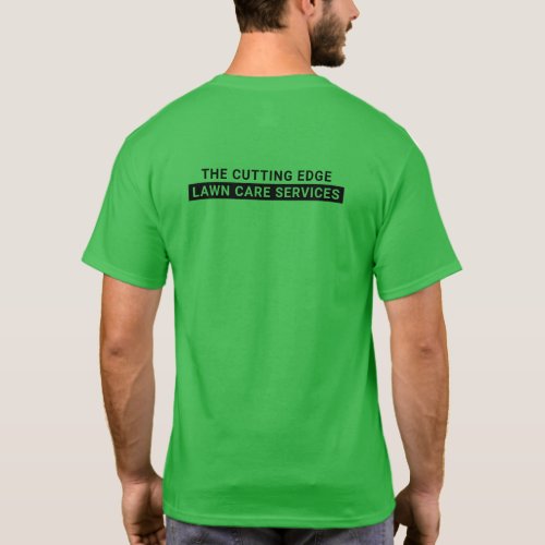 Lawn Care Services Bold Typography Green T_Shirt