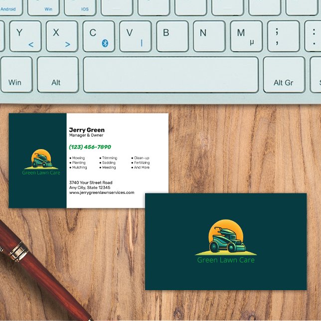 Lawn Care Services Business Card (Creator Uploaded)