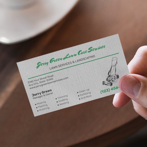 Lawn Care Services Business Card
