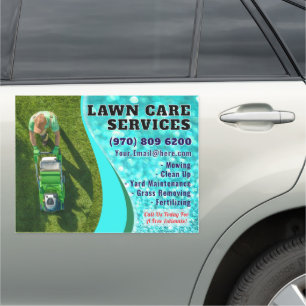 Lawn Care Services Car Magnet Mowing Yard