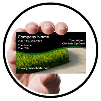 Lawn Care Services Design Business Card by Luckyturtle at Zazzle