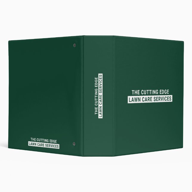 Lawn Care Services Green And White 3 Ring Binder (Background)