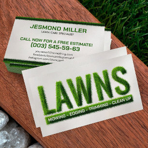 Lawn Care Services -  Landscaping  Business Card