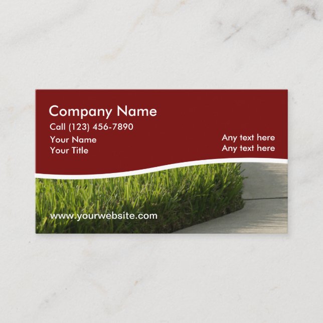 Lawn Care Services Modern Designed Business Card (Front)
