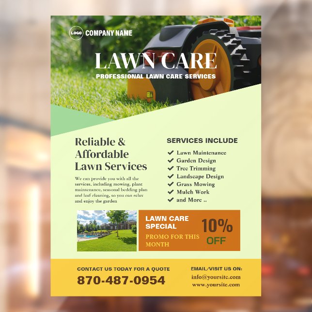 Lawn Care Services Window Cling (Sheet 2)