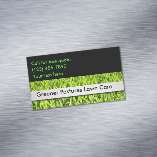 Lawn Care Simple Business Card Magnet