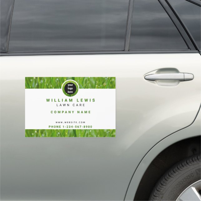 Lawn Care Simple Business Logo  Car Magnet (In Situ)
