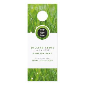 Lawn Care Simple Business Logo Door Hanger