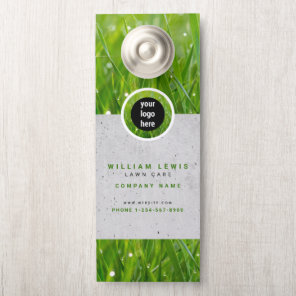 Lawn Care Simple Business Logo Landscape Door Hanger
