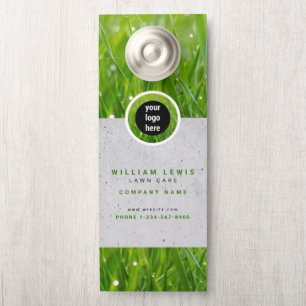 Lawn Care Simple Business Logo Landscape Door Hanger