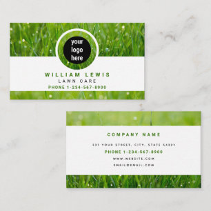 Lawn Care Simple Business Logo Landscaping  Card