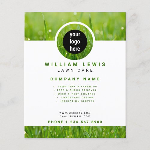 Lawn Care Simple Business Logo Landscaping  Flyer