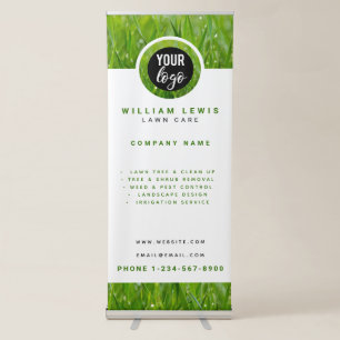 Lawn Care Simple Business Logo Landscaping Retractable Banner