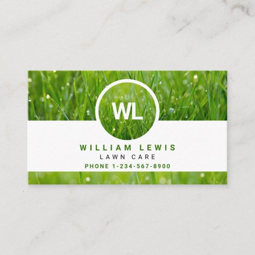 Lawn Care Simple Business Logo Modern Landscaping Business Card